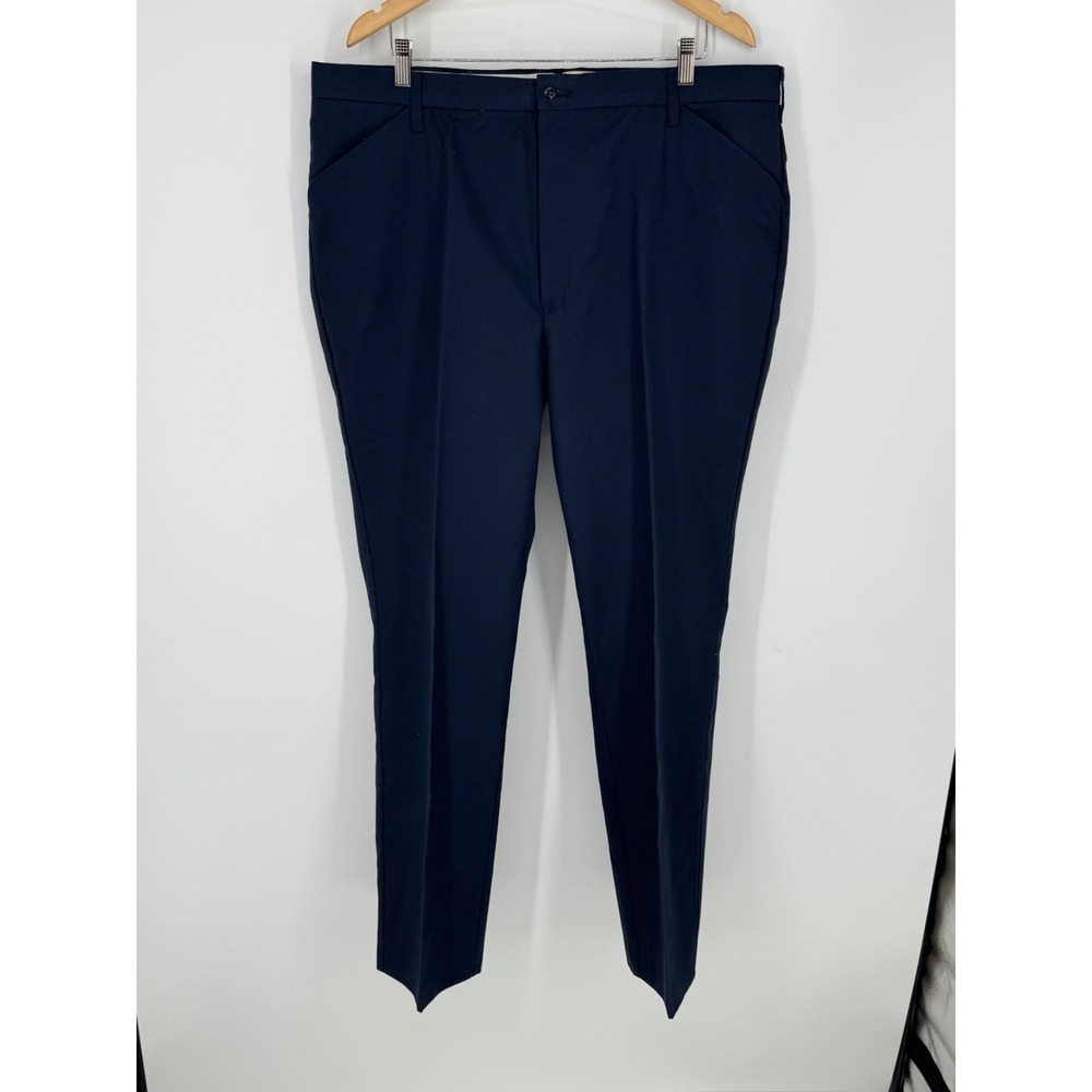 Cintas Men's Cotton Blend Sz 42 Navy Blue Uniform Work Pants A11019 M6